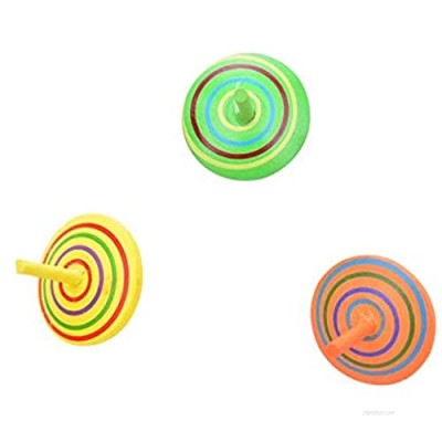 QIAOHONG Gyroscope Handmade Painted Wood Spinning Tops  Wooden Toys Educational Toys Kindergarten Toys-Gyro