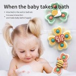 Suction Cup Spinning Top Toys-3PCS Spinner Toys Attractive Animal Interactive Baby Toys Bath Toys for Babies