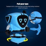 Tivollyff Robot Transforming Burst Spinning Top with Launcher Kids Character Toys Interesting Toy for Children Gift Blue