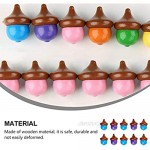 Toddmomy 10Pcs Wooden Spinning Tops Mini Wood Spinning Toys Spinning Activity Toy for Kids