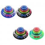 Toyvian 4pcs Light Spinning Tops Novelty LED Music Spinning Tops Funny Kids Educational Toys Gyro Toys for Kids Toddlers Party Favors