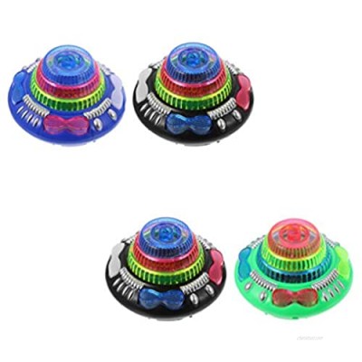 Toyvian 4pcs Light Spinning Tops Novelty LED Music Spinning Tops Funny Kids Educational Toys Gyro Toys for Kids Toddlers Party Favors