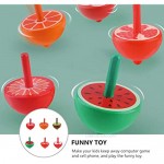 Toyvian 6pcs Wood Spinning Tops Funny Novelty Fruit Design Gyro Toys Wooden Gyroscopes Toy Great Party Favors