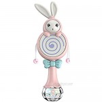 UTDKLPBXAQ Emotional Comfort Rattle Toy Tambourine Cute Rabbit Rattle Toy for Baby Newborn Infant