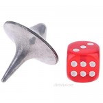 YEZININHAO Inception Totem Zinc Alloy Silver Spinner Toy Accurate Replica Dice& Gift Box
