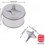 YEZININHAO Inception Totem Zinc Alloy Silver Spinner Toy Accurate Replica Dice& Gift Box