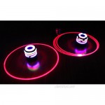 YIJU 3Pcs Luminous Spinning Top Light Up Flashing Music Sound Tops Outdoor Toy