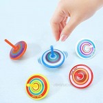 ZXY 10 Colorful Wooden Spinning Tops Colorful Pattern Spinning Tops Kindergarten Educational Toys are Favored by Parties