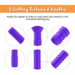2 Pack Sensory Chew Hollow Teething Tubes Y Style Teether Toys for Babies 3+ Months Silicone Teether Tubes for Autistic Chewers ADHD Baby Nursing or Special Needs (Pink Purple)