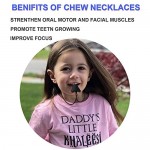 3 PCS Chew Necklace - Shark Tooth Necklace Nail Biting Treatment for Kids Thumb Sucking Stop for Kids Nail Biting Treatment for Adults SUNYUE