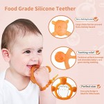 Baby Teething Toys Silicone Teether - BPA Free Baby Oral Teething Pain Relief Adjustable Wristband Teether with Soothe Massage Sore Gums Chewing Toy for Infant 4-12 Months