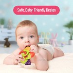 Best Baby Teething Toys SPERRIC Newest Design Teether Toys Chewable Silicone Beads with 3 Silicone Beautiful Fruit Shaped Teethers Soothe Babies Gum