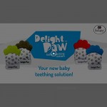 Delight Paw Baby Teething Mitten Mom Designed | Self Soothing Pain Relief | Hygienic Travel Bag | No BPA | Baby Boy Baby Girl | Babies Over 3 Months | Bubbly Blue | 2 Pack