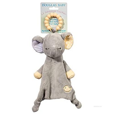 Douglas Baby Joey Gray Elephant Teether Plush Stuffed Animal Toy