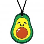 KongNai Sensory Chew Necklace for Boys Girls Autism Chewable Necklace for Baby Sensory Teething Necklace for Chewing Biting Needs Silicone Avocado Chewy Necklace Oral Sensory Toys