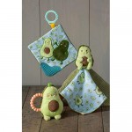 Mary Meyer Crinkle Teether Toy with Baby Paper and Squeaker 6 x 6-Inches Yummy Avocado (44141)
