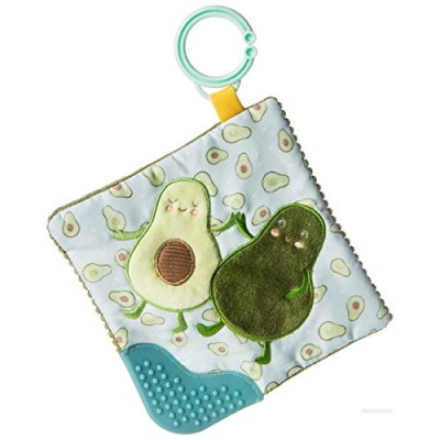 Mary Meyer Crinkle Teether Toy with Baby Paper and Squeaker  6 x 6-Inches  Yummy Avocado (44141)