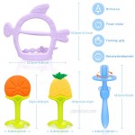 Odlila Baby Teething Toys Set/Baby Teether Chew Toys/Natural Organic Freezer Safe for Infants and Toddlers/ BPA-Free Teether Set for Boys & Girls