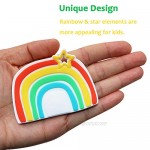 Sensory Chew Necklace for Boys and Girls Silicone Teething Necklace for Adult and Kids Rainbow Chewable Pendant Jewelry for ADHD SPD Chewing Biting Special Need Autism Chewer