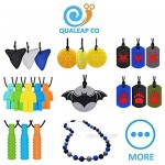 Sensory Chew Necklace for Kids Boys or Girls (5 Pack) - Sensory Oral Motor Aids Teether Toys for Autism ADHD Baby Nursing or Special Needs- Reduces Chewing Biting Fidgeting for Kids Adult Chewers