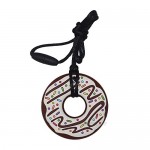Sensory Oral Motor Aide Chew Necklace for Boys and Girls Silicone Chocolate Donut Chewy Pendant Jewelry for Autism ADHD Baby or Special Needs - Reduces Chewing Biting Fidgeting for Heavy Chewers