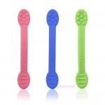 Special Supplies Duo Spoon Oral Motor Therapy Tools 3 Pack Textured Stimulation and Sensory Input Treatment for Babies Toddlers or Kids BPA Free Silicone with Flexible Easy Handle