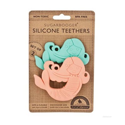 SugarBooger Silicone Teether Set 2-Pack  Mermaid