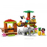 LEGO 10906 DUPLO Town Tropical Island Building Set Adventure Learning Toys for Toddlers 2 - 5 Years Old with 6 Duplo Animal Figures