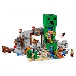 LEGO 21155 Minecraft The Creeper Mine Building Set with Steve Minifigure  Blacksmith  Husk  Creeper and Animal Figures plus TNT Elements  The Nether Micro World Toys for Kids [ Exclusive]