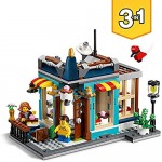 LEGO 31105 Creator 3-in-1 Townhouse Toy Store - Cake Shop - Florist Building Set with Flowers and Working Rocket Ride For Kids 8+ Years Old