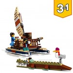 LEGO 31116 Creator 3 in 1 Safari Wildlife Tree House  Catamaran  Biplane Toy  Building Set with Boat  Plane and Toy Lion