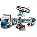 LEGO 60244 City Police Helicopter Transport with ATV Quad Bike  Motorbike and Truck with Trailer