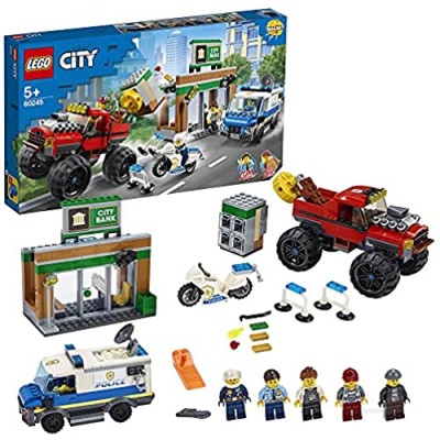 LEGO 60245 City Police Monster Truck Heist Building Set with Van  Motorbike  Bank  and Magnetic Brick