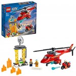 LEGO 60281 City Fire Rescue Helicopter Toy with Motorbike  Firefighter and Pilot Minifigures