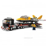 LEGO 60289 City Great Vehicles Airshow Jet Transporter Truck Toy with Trailer and Jet Aeroplane