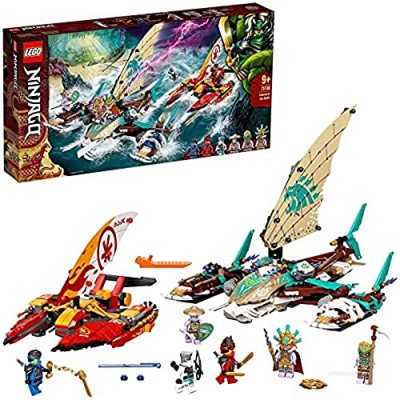 LEGO 71748 NINJAGO Catamaran Sea Battle Building Set with 4 Boat Toys and Kai  Jay and Zane Minifigures