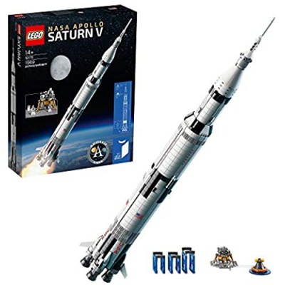 LEGO 92176 Ideas NASA Apollo Saturn V Space Rocket and Vehicles  Spaceship Collectors Building Set with Display Stand [ Exclusive]