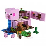 LEGO Minecraft The Pig House 21170 Minecraft Toy Featuring Alex a Creeper and a House Shaped Like a Giant Pig New 2021 (490 Pieces)
