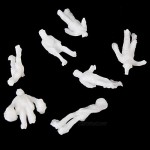 BQLZR Various Shapes White Figure 1:200 Sand Table Building Model Pack of 100
