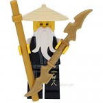 LEGO Ninjago Minifigure: Sensei Wu in Black Robe with Weapons (Legacy)