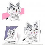 Mini Assembled Building Block 3D Jigsaw Toy Smiling Cartoon Cat Animal Pet Model Suitable for Children And Adults (1022Pcs) A