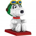 Snoopy Series Cartoon Animal Dog Model Small Particles Building Blocks Mini Micro Bricks Child Toys for Gift