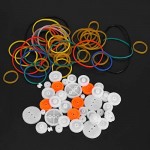 40 Pcs Combination Modulus Package DIY Component Kit Transmission Belt Pulley Pulley Gears Toy Model Accessory for Toy Car for Toy