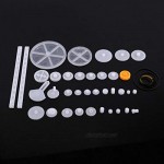Aramox Gear Pulley Kits Plastic Gears Pulley Belt Worm Kits Crown Gear Set Robot Motor Toy DIY Parts(80 kinds Gear kit)