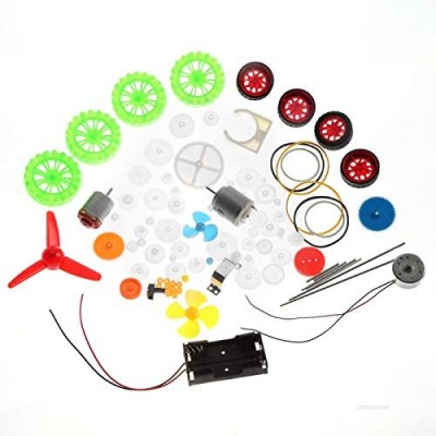Chacerls Gears Kits Toy Parts Toy Car DIY Accessories Motors Worms Belts Bushings Pulleys Wheels Gears Assortment