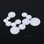 Durlclth Gears Kits-12pcs Plastic Gears Kits Motor Gear Set Assembly for Robot Toy Automobile Car DIY