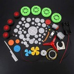 Gears Kits - Toy Car DIY Accessories Motors Worms Belts Bushings Pulleys Wheels Gears Assortment