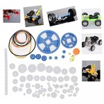 Huakii April Gift Plastic Gear Set Interesting Exquisite Scientific Production Beautiful Appearance DIY Robot Gear Pulley Sleeve Suitable for Family For Experiment