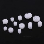 Plastic Gears Spindle Gears Plastic Spindle Worm Gear 26pcs Plastic Spindle Worm Gear & Sleeve 2MM/2.3MM/3MM/3.17MM/4MM for Aircraft Car Model