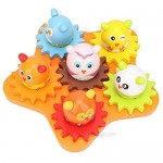 Pssopp Building Block Toys Colorful Animal Mechanical Gears Toy Mechanical Gears Building Block Educational Gears Toy
